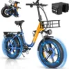 Ridstar® MN20 1000W Fat Tire Folding Electric Bikes